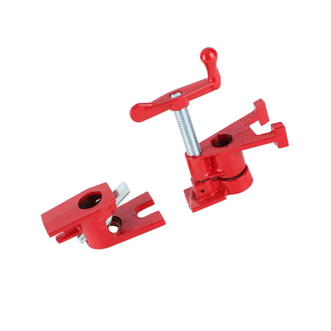 Three Quarter Inch Pipe Clamp Hand Cranked Quick Clamp For Woodworking Vertical Clamping Galvanized Steel Construction Adjustable Length