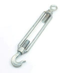 Heavy Duty Adjustable Turnbuckle With Eye And Hook Ends For Twenty Millimeter Cable System Pull Tight Tensioning Solid Steel Rigging Gear.