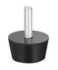 Conical Mount Vibration Isolators Set 2 Pieces For Fitness Equipment Air Conditioning And Bicycle M8 M10 Threaded Rubber Shock Absorbers Durable Heavy Duty Built To Last High Durometer, black rubber isolator with metal M10 stud