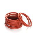 Silicone O Rings Set For Coffee Machines And Espresso Makers, 50Pcs Gasket Seals Replacement Kit stacked, red rubber rings