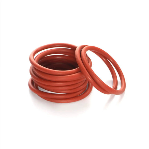 Silicone O Rings Set For Coffee Machines And Espresso Makers, 50Pcs Gasket Seals Replacement Kit stacked, red rubber rings