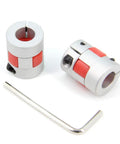 Aluminum Plum Shaped Flexible Shaft Coupling 10mm To 10mm Bore 20mm Diameter 25mm Length for 3D printers and CNC machines