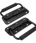 Spring Loaded Pull Handles For Tool Boxes And Trunks Surface Mounted Black Pull Handles With 13mm PVC Grip 3x1 Inch Size Two Packs
