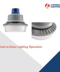 Outdoor BGR P2 LED Dusk To Dawn Security Light Gray 4000K 36W 4700 Lumen exterior floodlight with dusk-to-dawn operation