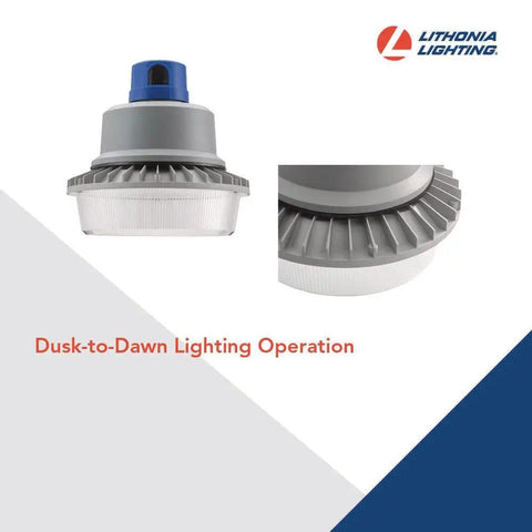 Outdoor BGR P2 LED Dusk To Dawn Security Light Gray 4000K 36W 4700 Lumen exterior floodlight with dusk-to-dawn operation