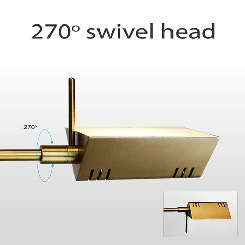 Lit LED Desk Lamp For Pharmacy And Home Office With Full Range Dimming, 12W LED, showing 270-degree swivel head detail.