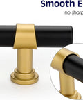 15 Pack 3 Inch Hole Center Black Cabinet Pulls And Barrel Gold Drawer Handles For Kitchen Cabinets And Dressers