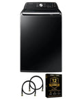 Top Load Washing Machine Bundle With Built In WaterJet Faucet Self Clean Drum Low Vibration Quiet Wash Smart Wi Fi Connectivity Includes Hoses And One Year CPS Protection