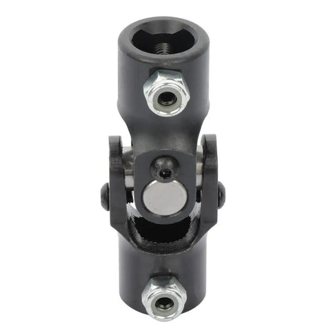 Front view of Three Quarter Inch Steering U Joint 36 Spline To Three Quarter Inch DD Black 96mm Beefed Up Heavy Duty Single Joint