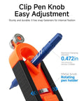 Adjustable Lock Contour Gauge For Nailing Irregular Shapes With Hella Precision showing clip pen knob and pen holder mechanism.