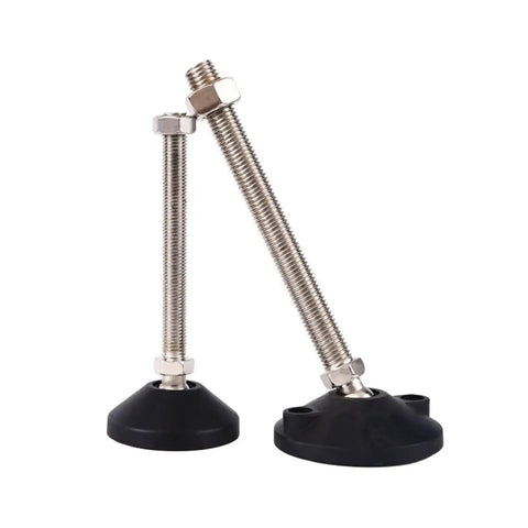 Top Tier Adjustable Leveling Feet Four Pack with swivel bases and articulating lathe legs for stability, M12 thread.