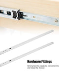 Two Way Pullout Drawer Slides For Small Cabinets And Closets, Heavy Duty Steel Ball Bearing Rails, 40x1.7x0.8 Cm hardware fitting