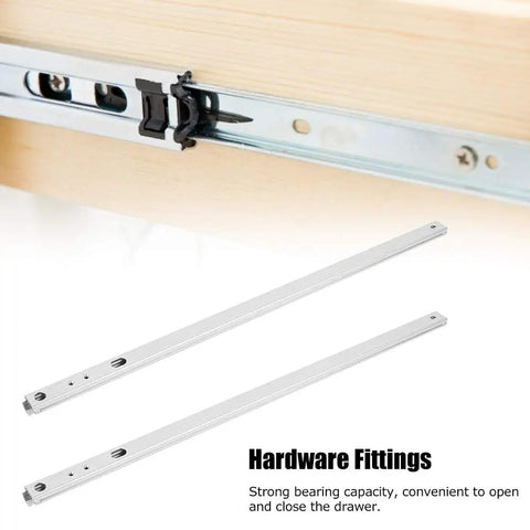 Two Way Pullout Drawer Slides For Small Cabinets And Closets, Heavy Duty Steel Ball Bearing Rails, 40x1.7x0.8 Cm hardware fitting