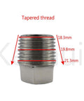 Tapered thread close-up of Heavy Duty Beefy 316 Stainless Steel Garboard Drain Plug Kit With Screws For 1 Inch Hole Marine Boat Transom Plug