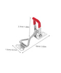 Heavy Duty Adjustable Galvanized Iron Toggle Latches With Big Grip Holding Power For Cabinets Toolboxes Doors No Brainer Install Buckle Joint Design Durable Latch Clip For Secure Closures And Quick Access 10cm galvanized iron latch