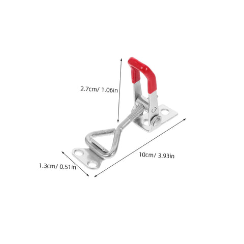 Heavy Duty Adjustable Galvanized Iron Toggle Latches With Big Grip Holding Power For Cabinets Toolboxes Doors No Brainer Install Buckle Joint Design Durable Latch Clip For Secure Closures And Quick Access 10cm galvanized iron latch