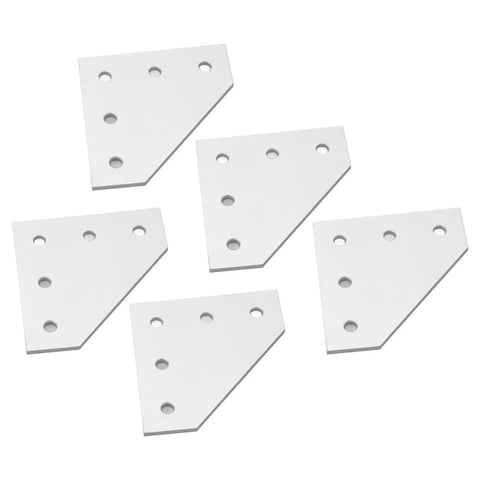 Five Piece Flat Tie Plate Aluminum Alloy 5 Hole Mending Plate Bracket For Industrial Machinery And Heavy Duty Furniture Frame Assembly