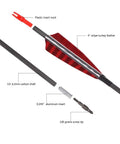 Pure Carbon Arrows 600 Spine 30 Inch Shaft With 31.5 Inch Overall Length Beefed Up Turkey Feather Fletching Screw In 100 Grain Field Points.