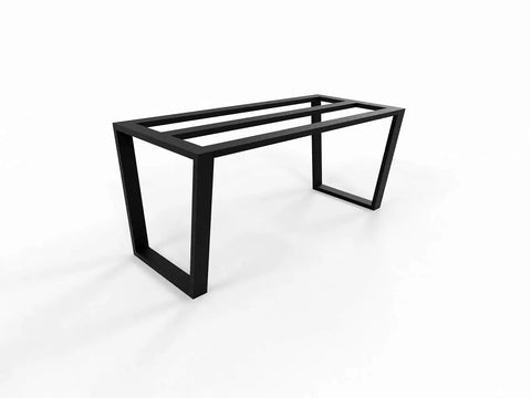Beefy Heavy Duty Metal Table Frame For Granite Quartz Glass Tops, 660 Lb Capacity, 28 Inch Height, Industrial Style Base