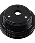 Durable Steel V Belt Water Pump Pulley With 1/2 Groove For Complete 9158-86 Kit That Slings A Heavy Load And Keeps Your Engine Running Smooth Without Any Drama. black steel water pump pulley with 1/2 groove, front view
