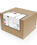 Box packaging of 60 Inch Two Light Floor Lamp in Matte Brass Finish With Dome Shades for Vintage Glam Style, E26 Base