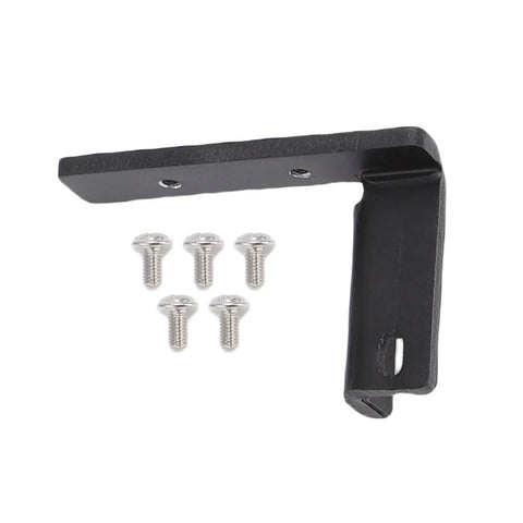 Black metal gpu bracket with four silver screws, ideal for mounting in Flex Your Mobile Setup With This Rock Solid Egpu Dock.