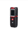 Laser Distance Meter TC LD 25 Measuring Range 005 to 25 Meters Accuracy Around 3 Millimeters Class II Diode 635 handheld black and red design.