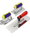 3 Piece Stainless Steel Concrete Tools Set With Finishing Trowel 11 By 4 Inch Edger 6 By 3 Inch One Half Inch Radius Groover 6 By 3 Inch