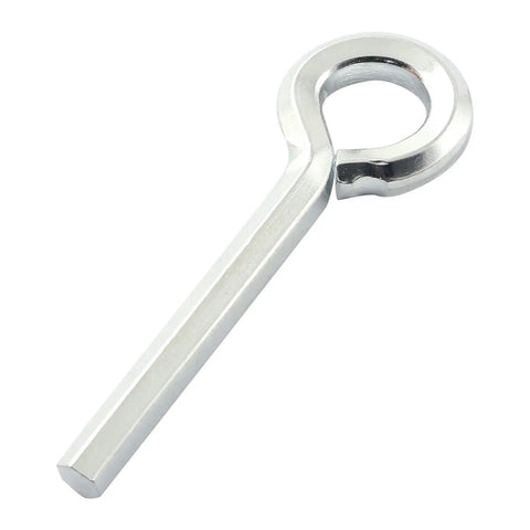 Solid nickel plated steel wrench from 5 in 1 Ring Allen Wrench Set With 5/64 1/8 5/32 And 7/32 Inch Sizes keychain tool