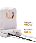Bulk 30 Pack Non Shunted Turn Type T8 Lamp Holder UL Socket Tombstone With 10 Inch Wires for Fluorescent Tube Retrofit