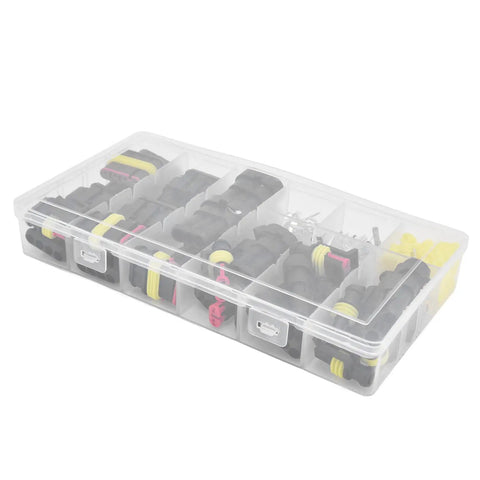 192 Piece Wire Connector Plug Kit With Silicone Plugs DIY Friendly Automotive Electrical Terminals Assortment in transparent case