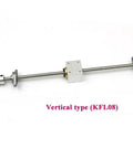 Vertical T8 lead screw kit with 8mm rod, 2mm pitch, coupler and bearing mount for 3D printer motion.