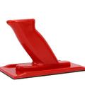 Built Tough Abs Table Saw Push Block With Angled Handle And Rock Solid Textured Grip bright red push block side view