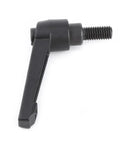 Heavy Duty Kickass M8 Clamping Lever With No Sweat Push Button Adjustments And Ratchet Locking Adjustable Handle For Machine Tooling, black alloy lever