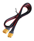 Top Shelf Heavy Duty Male To Female Extension Cord Pure Copper Core Delivers Rock Solid Contacts For Rc Rigs And Battery Packs At 12Awg 16 Feet Long Super Tough Wiring For Weekend Hackers And Seasoned Pros with two connectors and red-black wiring.