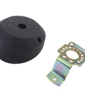 Black 20 Degree Boat Steering Bezel Kit For Outboard And Inboard Engines with angled bezel and metal bracket.