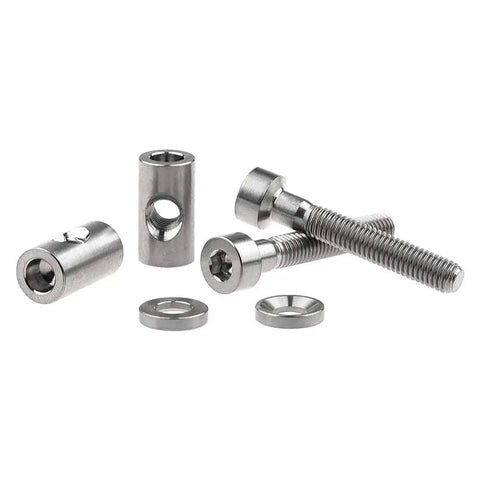 Titanium M5x30mm Bolt Nut Washer Set For Thomson Seatpost, 6Al/4V Titanium Alloy Grade 5 Fasteners, Includes 2 Bolts 2 Nuts 2 Washers