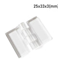 Two Pack Clear Plastic Folding Hinge For Doors And Cabinets, transparent acrylic hinge, 25x33x3mm size