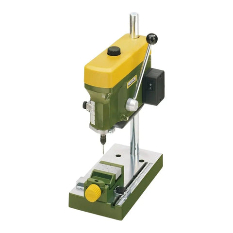 Pro Grade Precision Bench Drill Press With Micro Hole Capability Adjustable Depth And Table Three Speed Settings Durable Build Includes Six Precision Collets For Detailed Tiny Hole Projects