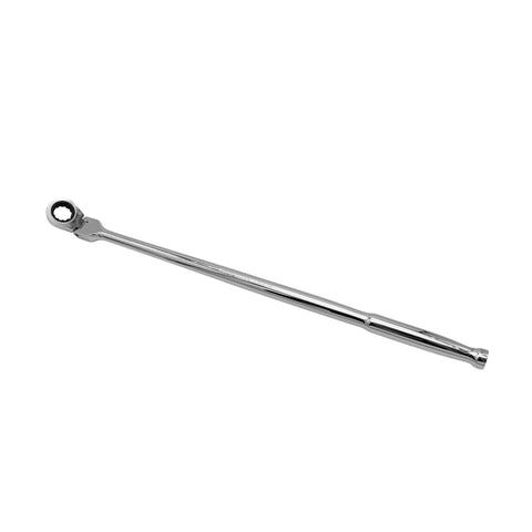 Extra Long Flex Head Nano Socket Ratchet Wrench, 18 Inch Reach For Tough-To-Reach Hardware, Hands-Free Operation With Slim 0.88 Inch Working Height