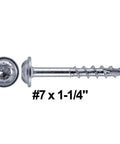 Beefy Heavy Duty Pocket Hole Screws 7 by One and One Quarter Inch Coarse Thread Torx Drive for Cabinetry and Furniture