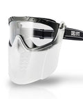 All Day Comfort Full Face Safety Goggles With Detachable Lower Shield And Anti Fog Lens, Z87.1 Impact Protection, side view