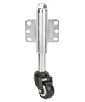 2 Inch PU Gate Wheel Swivel Caster With Spring Loaded Design Heavy Duty 110lbs Load Capacity Universal Mounting Plate For Gates