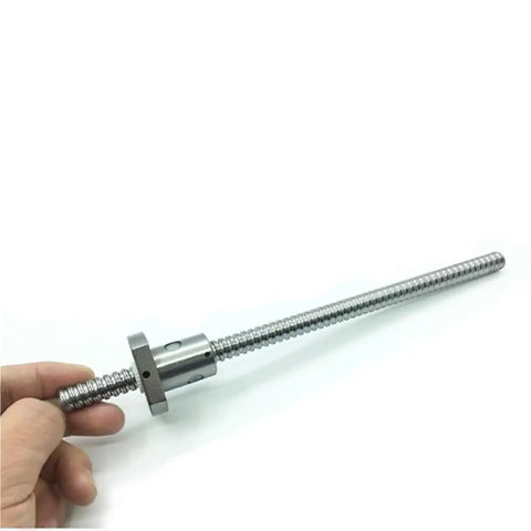 Person holding Heavy-Duty Cold-Rolled Ball Screw With 1204 Nut, 500mm Length, Smooth Low-Backlash Linear Motion, Durable Steel Construction