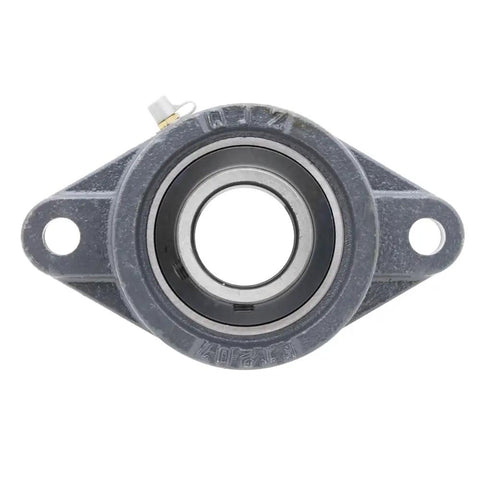 Two Pack Flange Mounted Cast Iron Bearing With 1 3 8 Inch Bore, Two Bolt Flange Style
