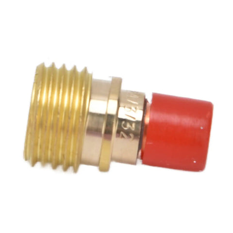 Close-up of a gas lens component from Pro Grade TIG Gas Lens Kit For WP9 WP20 WP25 Torch With Ceramic Nozzles.