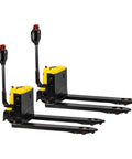 Heavy Duty 3300 Lbs Full Electric Pallet Jack With 7.5 Inch Lift Height And Thick 45 By 27 Inch Forks for moving heavy loads.