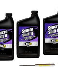 BG Syncro Shift II synthetic gear lubricant, 3 bottles with pocket screwdriver, for manual transmissions