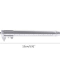 Accuracy Calipers Pen with Double Scale for Easy Measurement, 15cm metallic design showing double scale markings.