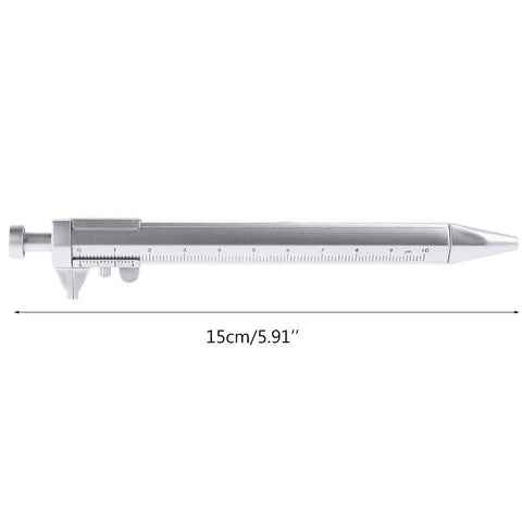 Accuracy Calipers Pen with Double Scale for Easy Measurement, 15cm metallic design showing double scale markings.